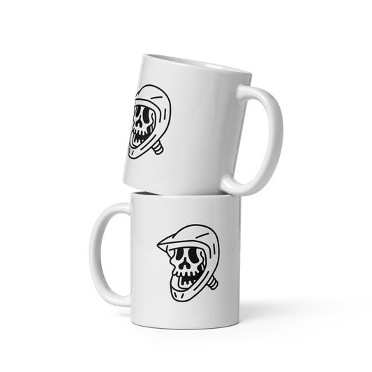 Geezer Skull – White glossy mug